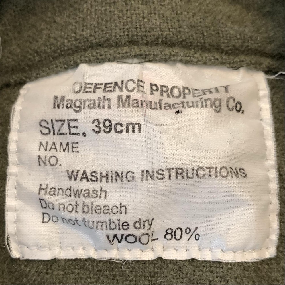 Magrath Mfg Co Shirt Mens Medium Green Wool Long Sleeve Button Front Military - Picture 2 of 6